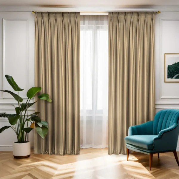 Draperie de Catifea Blackout 90% Bej Inchis