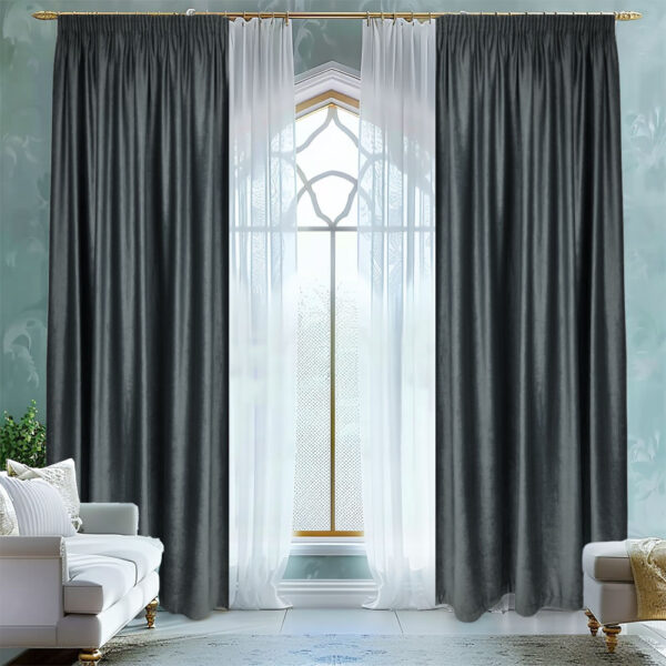 Draperie de Catifea Blackout 70% Gri