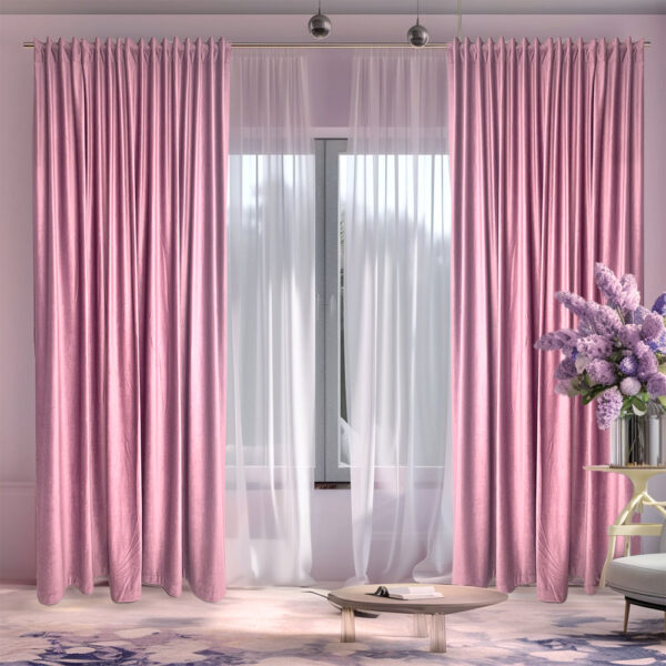 Draperie de Catifea Semi-opaca 70% Roz