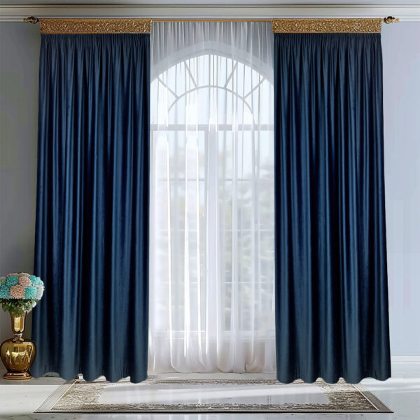 Draperie de Catifea Semi-Opaca 70% Bleumarin