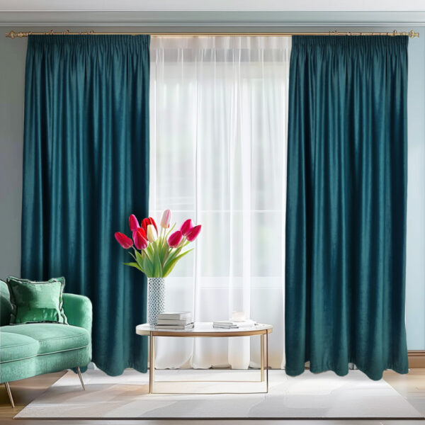 Draperie de Catifea Blackout 90% Turcoaz