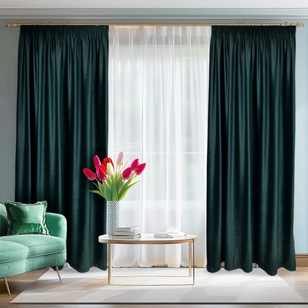 Draperie de Catifea Blackout 70% Verde