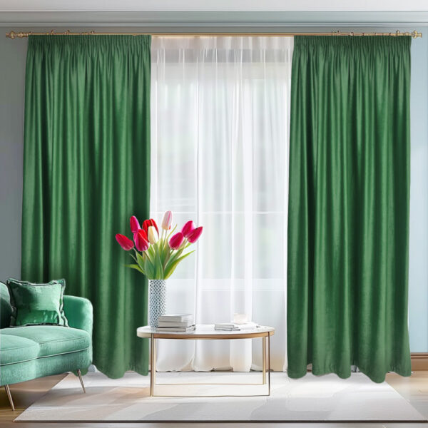 Draperie de Catifea Blackout 90% Verde