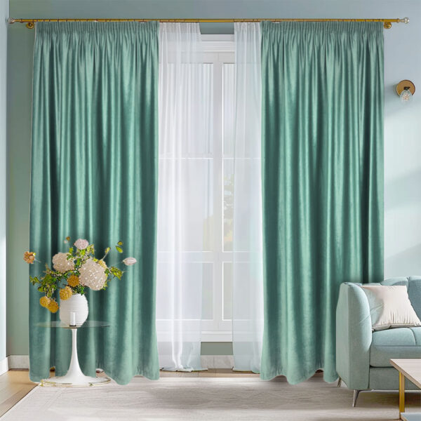 Draperie de Catifea Blackout 90% Verde Menta Light