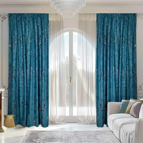 Draperie Luxury Emerald Blackout 80 % Albastru