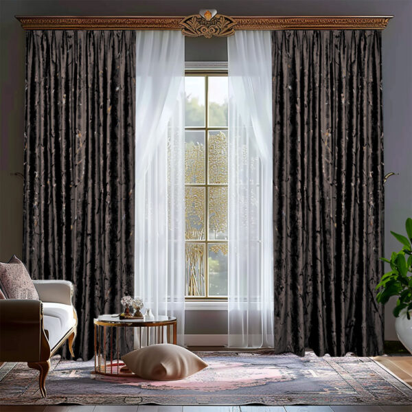 Draperie Luxury Emerald Blackout 80 % Gri Dark Maro