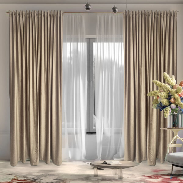Draperie de Catifea Blackout 70% Bej Light