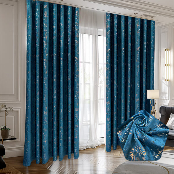 Draperie Luxury Capetown Velvet Blackout 80 % Albastru