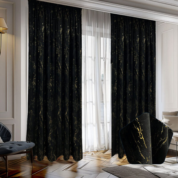 Draperie Luxury Guernica Blackout 80 % Negru