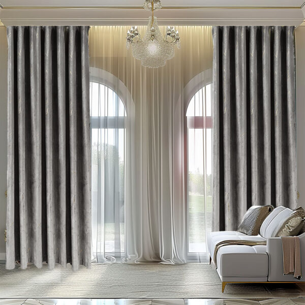 Draperie Luxury Velvet Blackout 80% Gri deschis