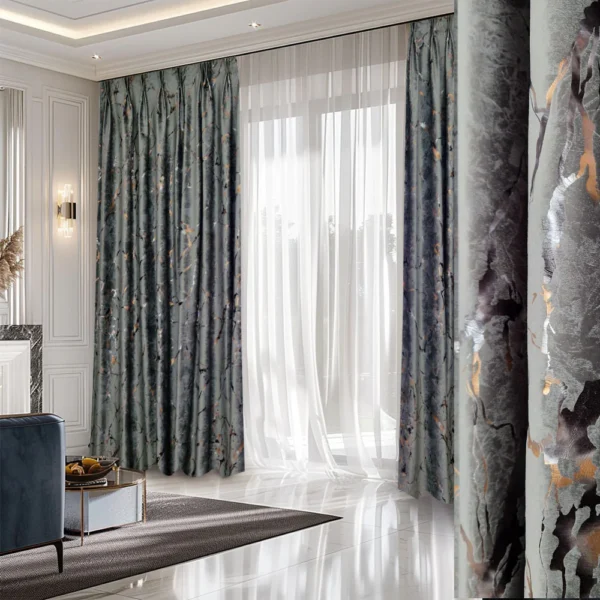 Draperie Luxury Emerald Blackout 80% Gri Mediu