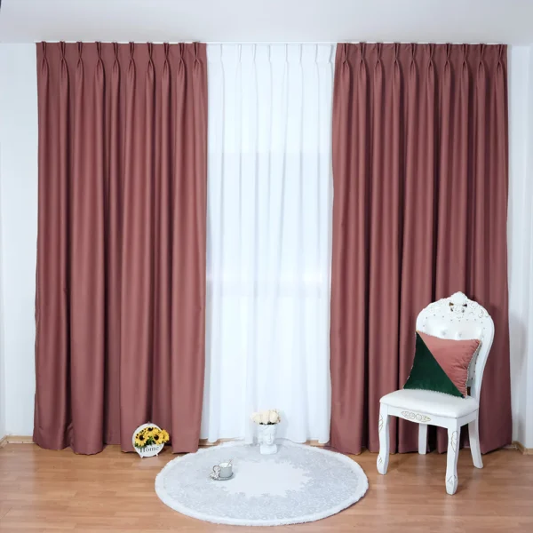 Satin-Vorhang Lightblock - Rosa - 1 Stück