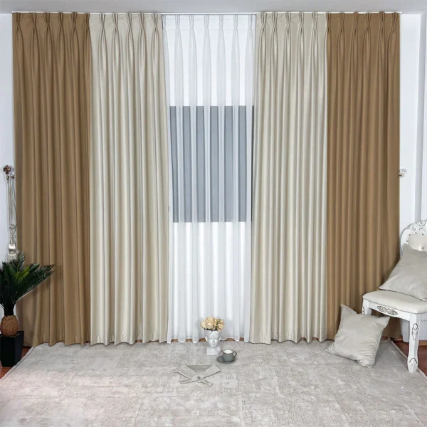 Draperie de Catifea Duo / Crem cu Cappuccino