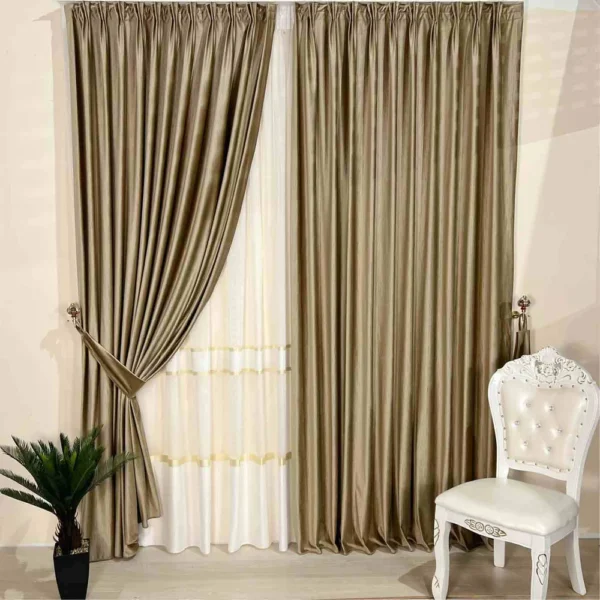 Draperie de Catifea Texturata Lux Blackout 80% Bej