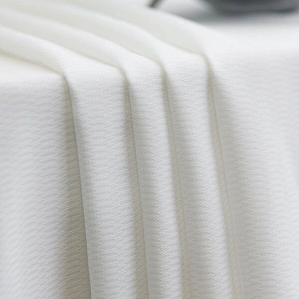 Perdea Matase Opac Sintetica Model Geometric Ivory