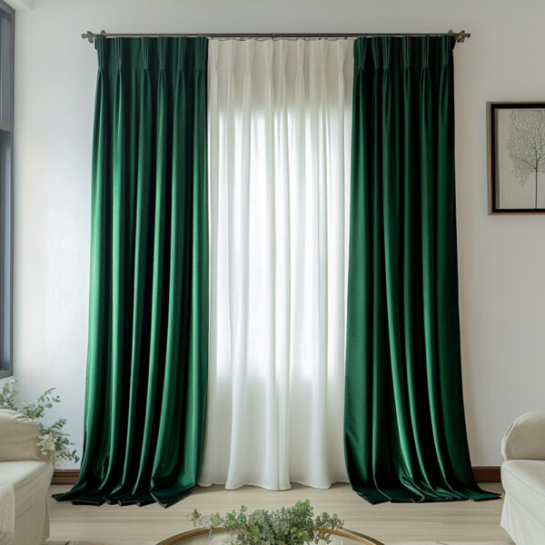 Draperie de Catifea Premium Blackout 100% Verde