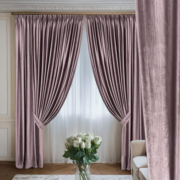 Draperie de Catifea Texturata Lux Blackout 80% Lila